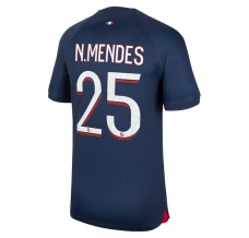 Maillot de Foot Paris Saint-Germain N.Mendes 25 Tenue Domicile 2023/24 Maillot de Foot Paris Saint-Germain N.Mendes 25 Tenue Domicile 2023/24