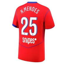 Maillot de Foot Paris Saint Germain N.Mendes 25 Tenue Third 2025/26