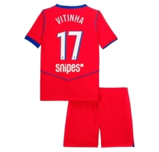 Maillot de Foot Paris Saint Germain Vitinha 17 Enfant Tenue Third 2025/26