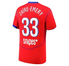Maillot de Foot Paris Saint Germain Zaïre-Emery 33 Tenue Third 2025/26