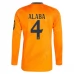 Maillot de Foot Real Madrid Alaba 4 Tenue Extérieur 2024/25 Manche Longue