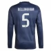 Maillot de Foot Real Madrid Bellingham 5 Tenue Extérieur 2025/26 Manche Longue