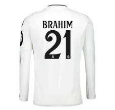 Maillot de Foot Real Madrid Brahim 21 Tenue Domicile 2024/25 Manche Longue