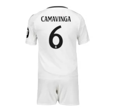 Maillot de Foot Real Madrid Camavinga 6 Enfant Tenue Domicile 2024/25 Maillot de Foot Real Madrid Camavinga 6 Enfant Tenue Domicile 2024/25