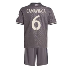 Maillot de Foot Real Madrid Camavinga 6 Enfant Tenue Third 2024/25