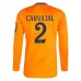 Maillot de Foot Real Madrid Carvajal 2 Tenue Extérieur 2024/25 Manche Longue