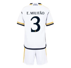 Maillot de Foot Real Madrid E. Militao 3 Enfant Tenue Domicile 2023/24
