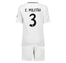 Maillot de Foot Real Madrid E.Militao 3 Enfant Tenue Domicile 2024/25