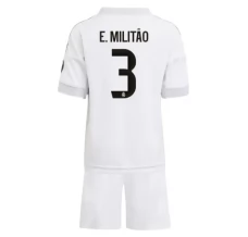 Maillot de Foot Real Madrid E.Militao 3 Enfant Tenue Domicile 2025/26