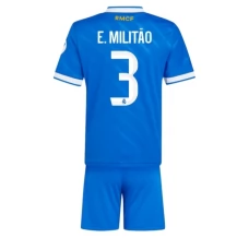 Maillot de Foot Real Madrid E.Militão 3 Enfant Tenue Third 2025/26