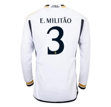 Maillot de Foot Real Madrid E. Militao 3 Tenue Domicile 2023/24 Manche Longue