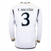 Maillot de Foot Real Madrid E. Militao 3 Tenue Domicile 2023/24 Manche Longue