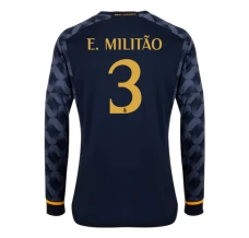 Maillot de Foot Real Madrid E. Militao 3 Tenue Extérieur 2023/24 Manche Longue