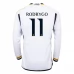 Maillot de Foot Real Madrid Rodrygo 11 Tenue Domicile 2023/24 Manche Longue