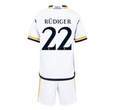Maillot de Foot Real Madrid Rudiger 22 Enfant Tenue Domicile 2023/24