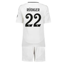 Maillot de Foot Real Madrid Rüdiger 22 Enfant Tenue Domicile 2024/25