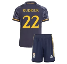 Maillot de Foot Real Madrid Rüdiger 22 Enfant Tenue Extérieur 2023/24