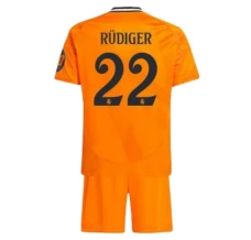 Maillot de Foot Real Madrid Rüdiger 22 Enfant Tenue Extérieur 2024/25