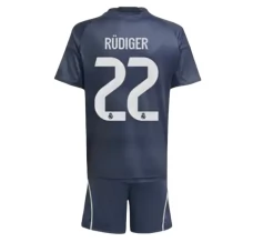 Maillot de Foot Real Madrid Rüdiger 22 Enfant Tenue Extérieur 2025/26