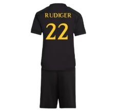 Maillot de Foot Real Madrid Rüdiger 22 Enfant Tenue Third 2023/24