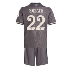 Maillot de Foot Real Madrid Rüdiger 22 Enfant Tenue Third 2024/25