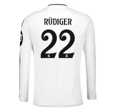 Maillot de Foot Real Madrid Rüdiger 22 Tenue Domicile 2024/25 Manche Longue