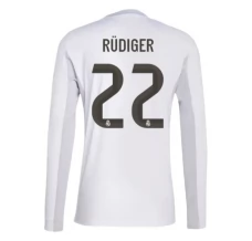 Maillot de Foot Real Madrid Rüdiger 22 Tenue Domicile 2025/26 Manche Longue