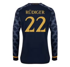 Maillot de Foot Real Madrid Rudiger 22 Tenue Extérieur 2023/24 Manche Longue