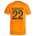 Maillot de Foot Real Madrid Rüdiger 22 Tenue Extérieur 2024/25