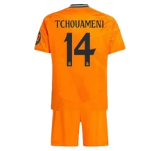 Maillot de Foot Real Madrid Tchouaméni 14 Enfant Tenue Extérieur 2024/25
