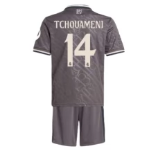 Maillot de Foot Real Madrid Tchouaméni 14 Enfant Tenue Third 2024/25
