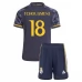 Maillot de Foot Real Madrid Tchouaméni 18 Enfant Tenue Extérieur 2023/24