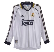 Maillot de Foot Real Madrid Tenue Domicile Retro 1998-00 Manche Longue