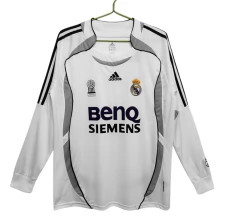 Maillot de Foot Real Madrid Tenue Domicile Retro 2006-07 Manche Longue