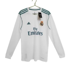 Maillot de Foot Real Madrid Tenue Domicile Retro 2017-18 Manche Longue