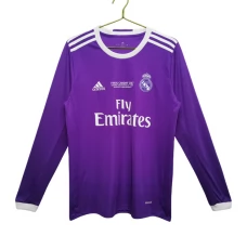 Maillot de Foot Real Madrid Tenue Extérieur Retro 2016-17 Manche Longue