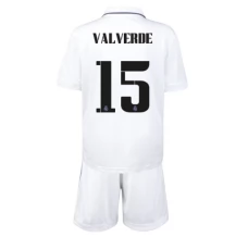 Maillot de Foot Real Madrid Valverde 15 Enfant Tenue Domicile 2022/23 Maillot de Foot Real Madrid Valverde 15 Enfant Tenue Domicile 2022/23