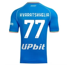Maillot de Foot SSC Napoli Kvaratskhelia 77 Tenue Domicile 2023/24