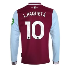 Maillot de Foot West Ham United L.Paquetá 10 Tenue Domicile 2024/25 Manche Longue