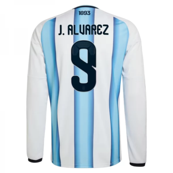 Maillot Domicile Argentine J.Alvarez 9 Coupe du Monde 2026 Manches Longues Maillot Domicile Argentine J.Alvarez 9 Coupe du Monde 2026 Manches Longues