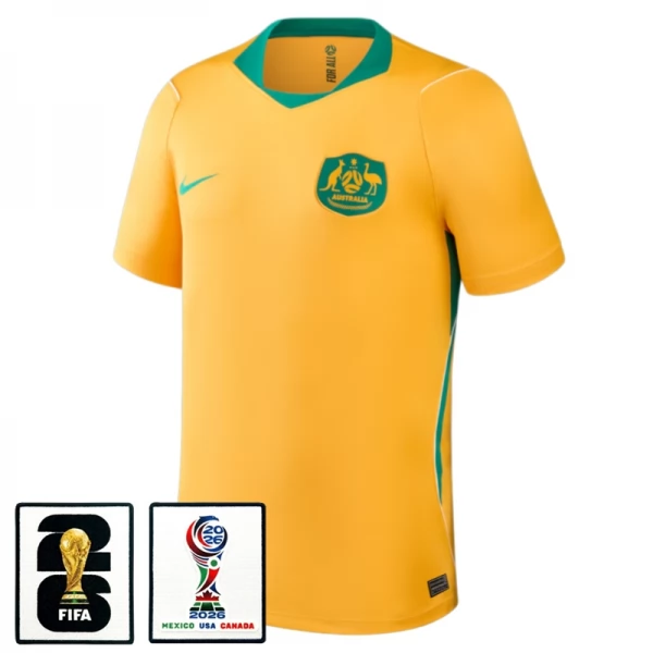 Maillot Domicile Australie Coupe du Monde 2026 avec Patch Maillot Domicile Australie Coupe du Monde 2026 avec Patch