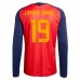 Maillot Domicile Espagne Lamine Yamal 19 Coupe du Monde 2026 Manches Longues