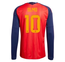 Maillot Domicile Espagne Olmo 10 Coupe du Monde 2026 Manches Longues