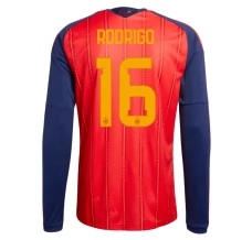 Maillot Domicile Espagne Rodrigo 16 Coupe du Monde 2026 Manches Longues