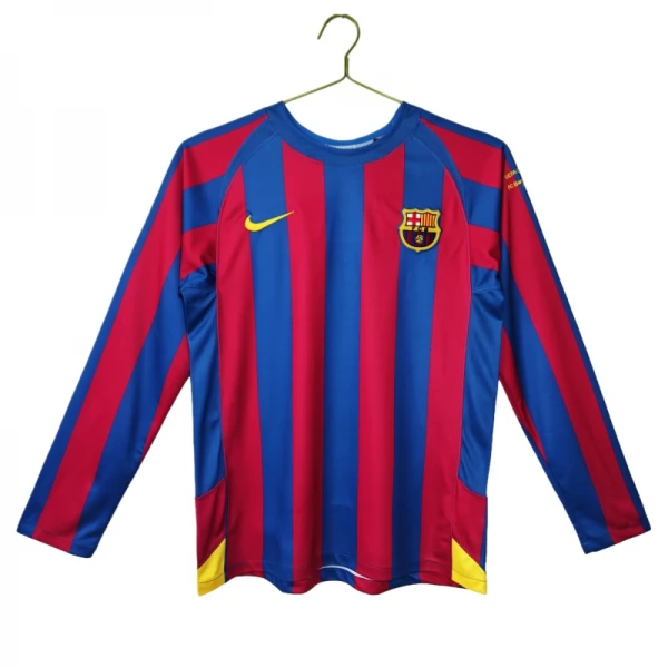 Maillot Domicile FC Barcelone Champions League Retro 2005-06 Manches Longues Maillot Domicile FC Barcelone Champions League Retro 2005-06 Manches Longues