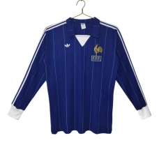 Maillot Domicile France Retro 1980-82 Manches Longues