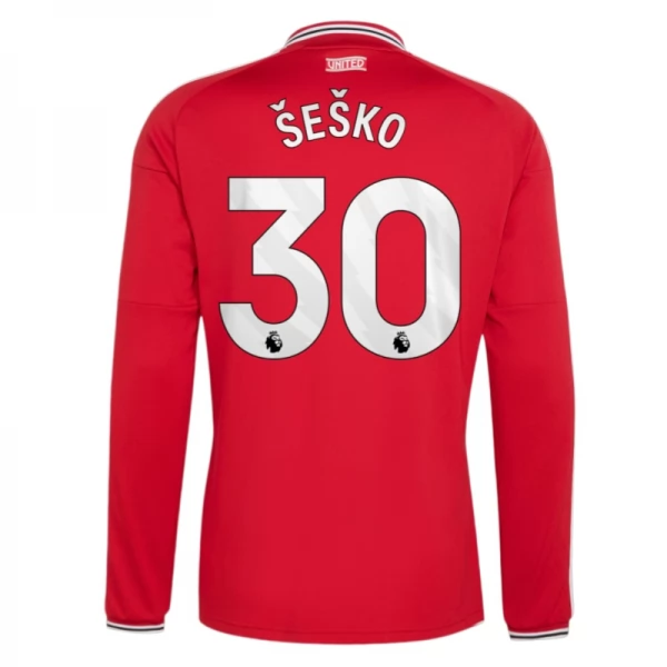 Maillot Domicile Manchester United Šeško 30 2026/27 Manches Longues Maillot Domicile Manchester United Šeško 30 2026/27 Manches Longues