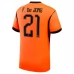 Maillot Domicile Pays-Bas F.De Jong 21 Coupe du Monde 2026