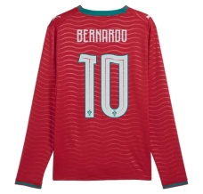Maillot Domicile Portugal Bernardo 10 Coupe du Monde 2026 Manches Longues