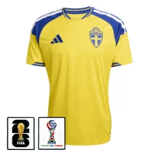 Maillot Domicile Suède Coupe du Monde 2026 avec Patch